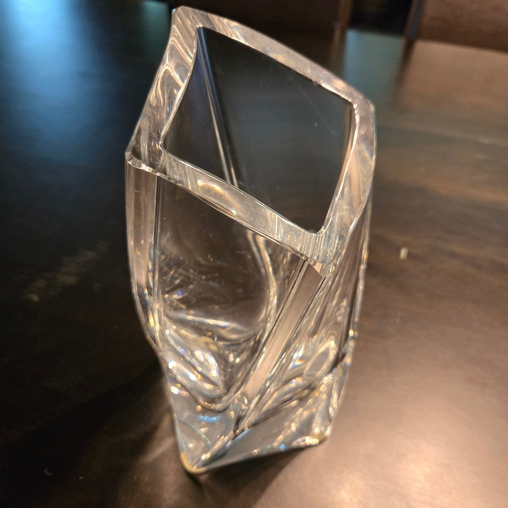 Kosta Boda Vase Goran Warff Twisted Art Glass Signed Swedish Crystal 7-9" Modern - Picture 10 of 10